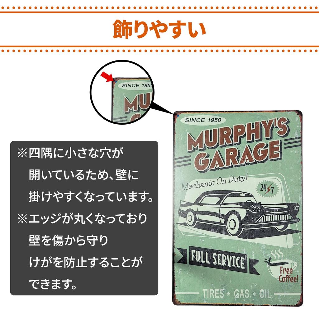 Lezalic Garage Tin Sign, Vintage Style, Wall Decor, Retro American Goods (GarageCar-02)