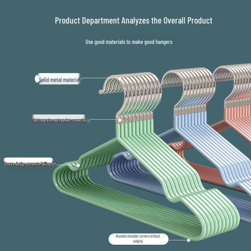 Extra dicker rutschfester tauchbeschichteter Kleiderbügel für Erwachsene und Kinder - Markierungsfreie Wäschetrocknungslösung