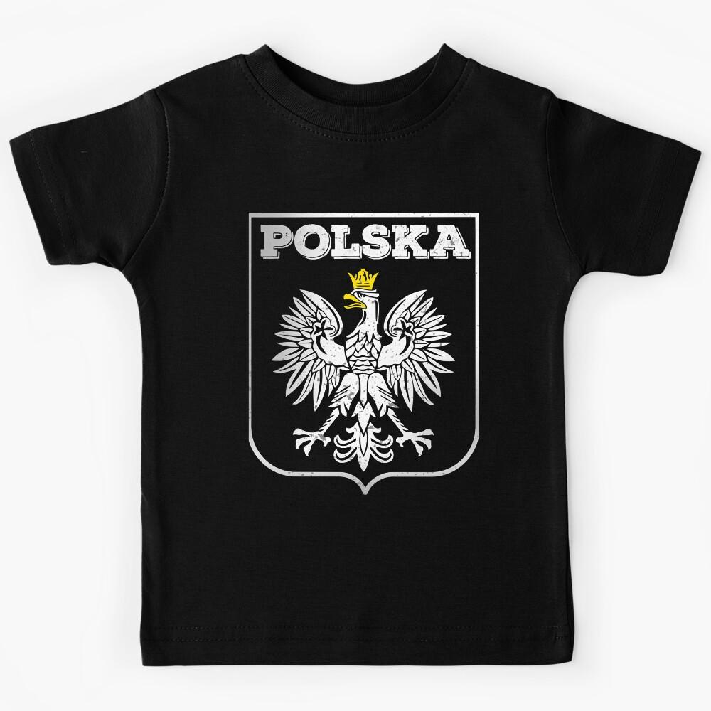 Vintage Polska Logo Retro Eagle Polish Pride Poland Gear Kids T-Shirt 150