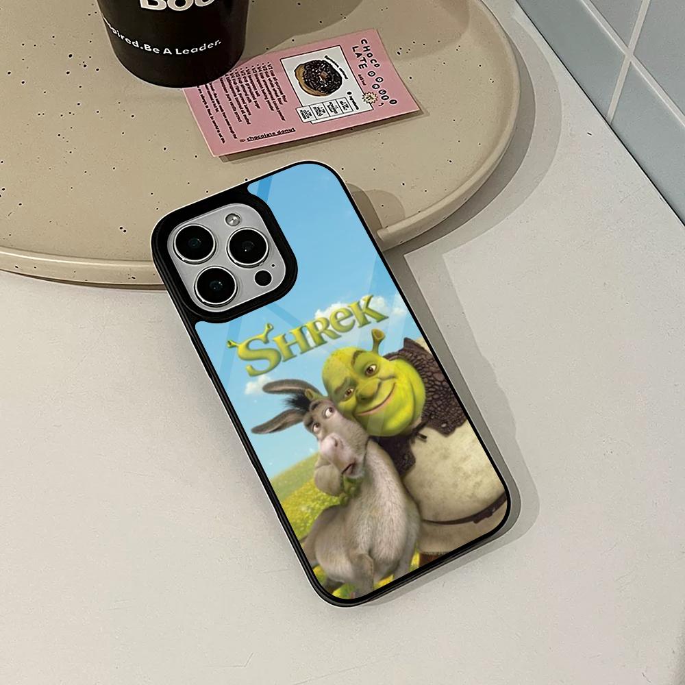 Cute Fun M-MovieS S-Shreks Back Phone Case for Iphone 17 16 15 14 Air 13 12 11 Pro Max Mini Plus Fundas Shell PC+TPU Cover