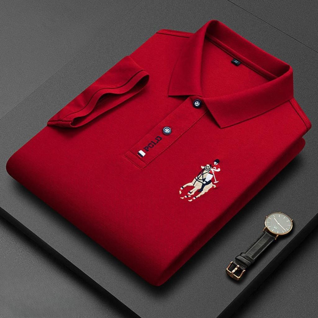 STORN Men's Embroidered Casual Fashion Short Sleeved POLO Shirt Summer Comfortable Top