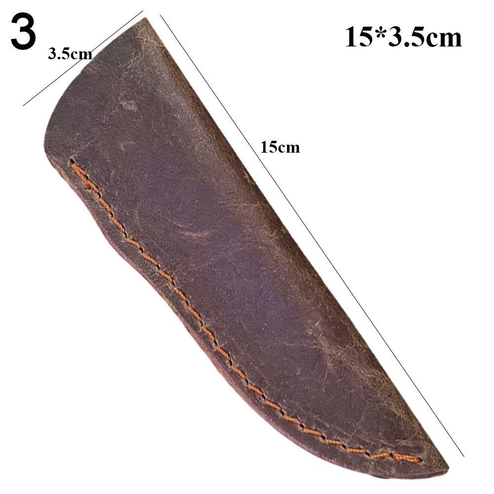 Hunt Leather Sheath Holder Flashlight Case Camp Outdoor Carry Belt Loop Case Straight Knife Tool