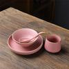 Ceramic Cup Rice Bowl Set, One Person Food, Japanese-Style Household Tableware, Plates, Dishes, Dishes, Retro Western Tableware