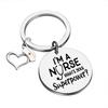 Unique Stainless Steel Keychain Gift For Nurses With Customizable Nurse Cap Design