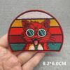 Team Cat Embroidery Patches Appliques For Clothing Diy Sewing Iron On Patches Punk Cartoon Stripes Decoration Accessories