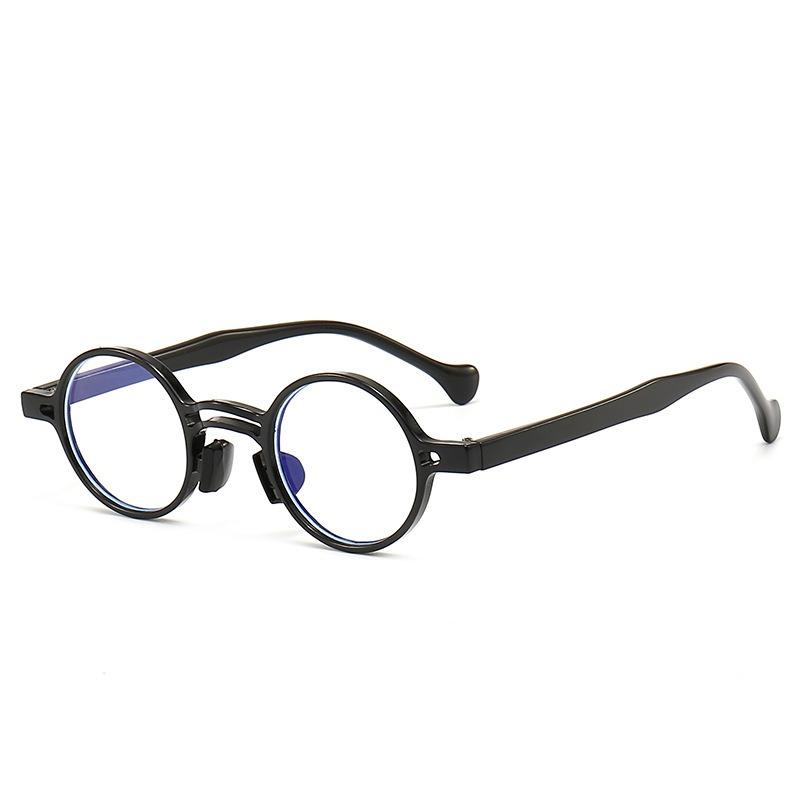 non-polarized Vintage Small Round Sunglasses Women Fashion Double Bridges Trendy Rivets Sun Glasses Punk Shades Beach Travel Streetwear Eyewear