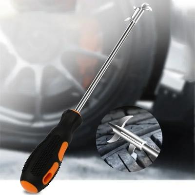 Durable Steel Tire Stone Cleaning Hook, Car and Motorcycle Tire Debris Cleaner, Anti-Slip Grip, Efficient Stone Remover Tool