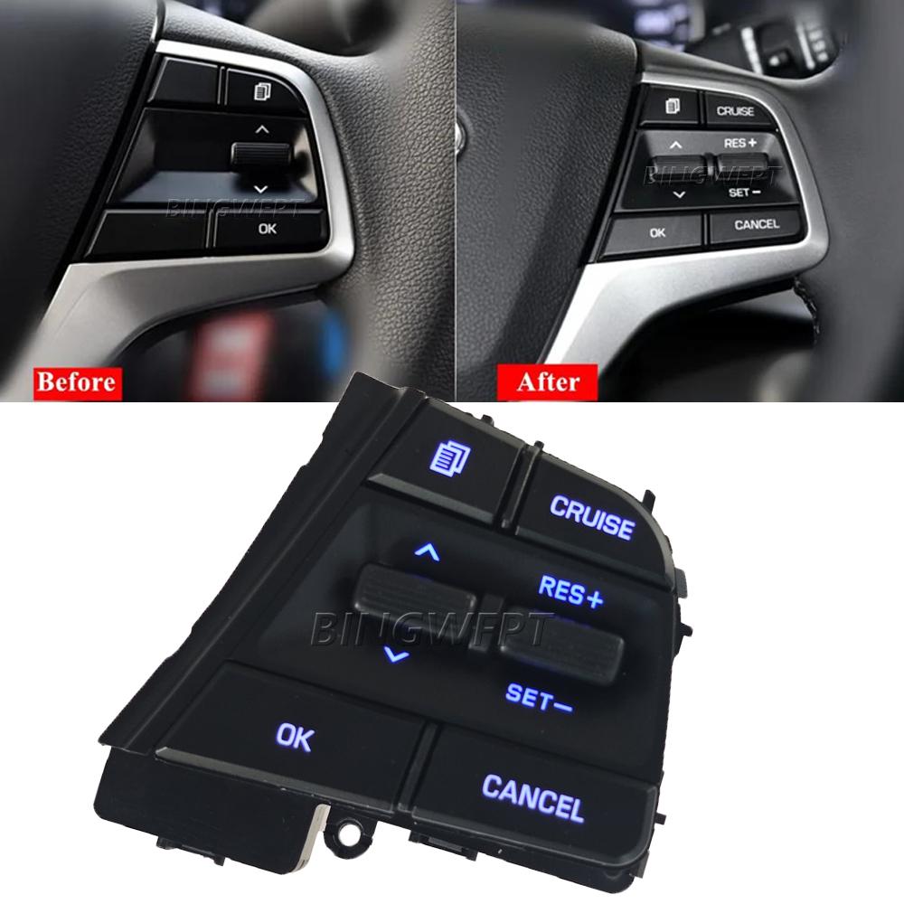 Car Cruise Control Steering Wheel Buttons Switch For Hyundai 1.6L ACCENT 2019 2020 2021 2022 2023 With Backlight