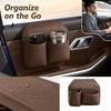 Car Door Storage Box with Cup Holder and Phone Pocket, Multifunctional Vehicle for Beverages and Small Accessories