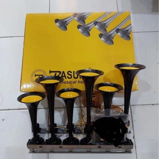 Loud 36 Sound Musical Horn 12V 24V Six Tube Electronic Control Air Horn Universal Automotive Truck Accessory