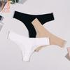 S-XL Ledově hedvábné kalhotky pro ženy s nízkým pasem, jednobarevné spodní prádlo, prodyšné a pohodlné bavlněné tanga