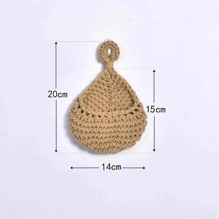 Wall-mounted Vegetable Basket Fruit Sundry Basket Natural Wicker Weave Storage Basket Kitchen Storage Home Decoration Organizer
