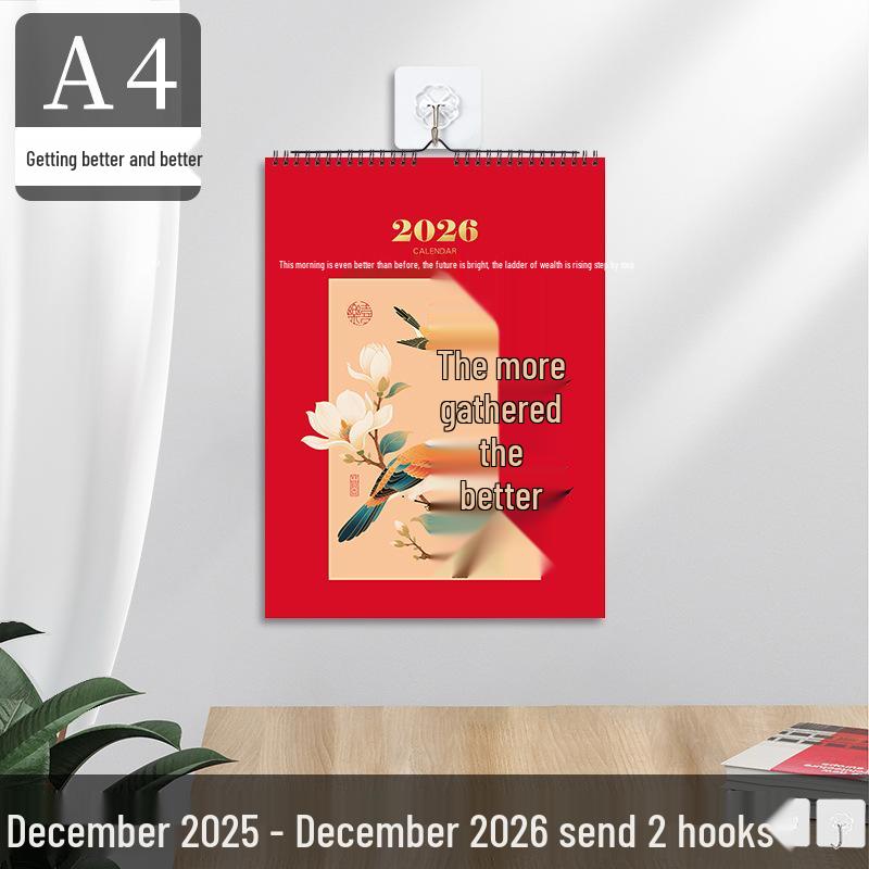 

Креативный большой настенный календарь на 2026 год Лошади – Декоративный подвесной планер