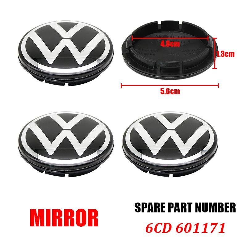 2026 Hot For Volkswagen VW 4pcs VW Wheel Center Hub Caps 56mm 65mm 66m 70mm 76mm Wheel Cover For VW Golf 4 5 6 7 Passat B5 B6 B7
