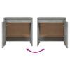 Nightstands 2 pcs Grey Sonoma 45 x 34 x 44.5 cm Particleboard