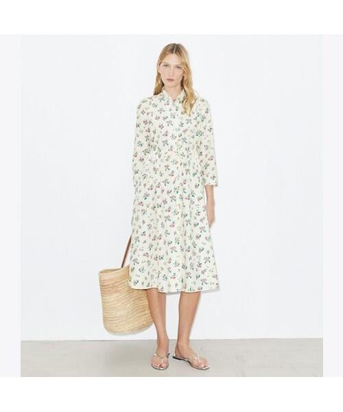 Tolibeochi Printed Cotton Shirt Dress - Multi-Dish Floral
