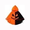 Halloween Cape Carnival Children's Costumes with Hats Color-blocked Prints Cosplay and Funny Decorations
