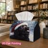 1pc, 2d Flat Printing, Tissue Box Christmas Dog Pattern Napkin Dispenser, Suitable for Home, Car, and Outdoor Gatheringsr, Tissue Decoration Rack_ZJH0