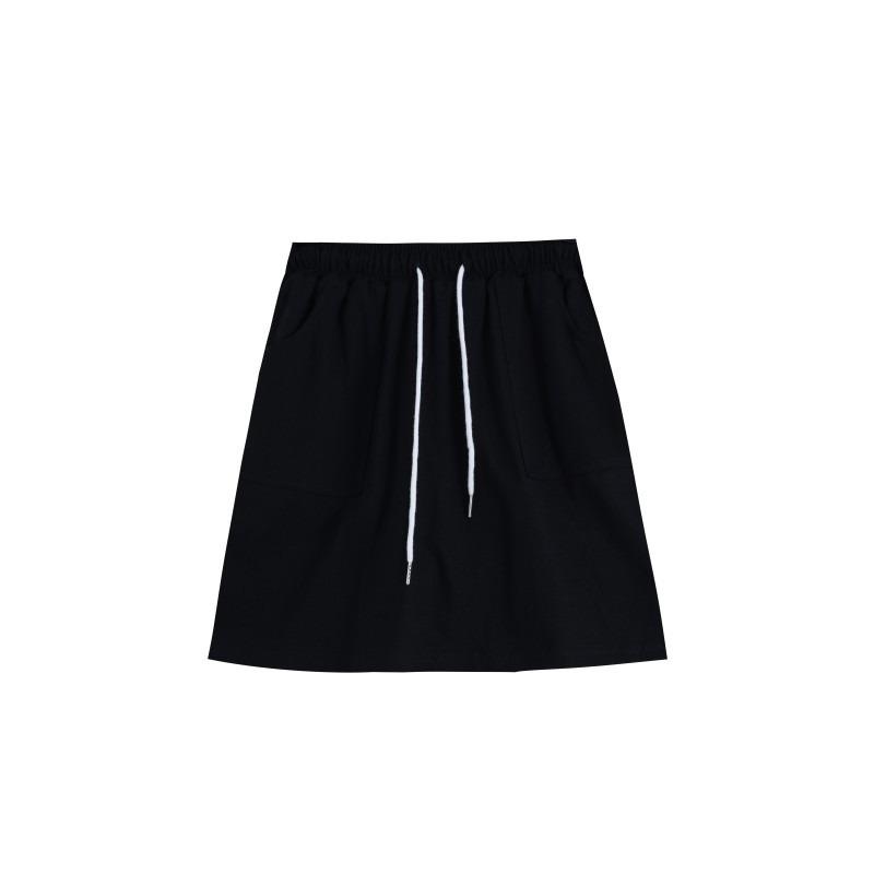 Pure Cotton Lazy Wind Gray Sports Shorts Women's Summer Thin High Waist Thin Versatile Culottes A-shaped Trousers Skirt