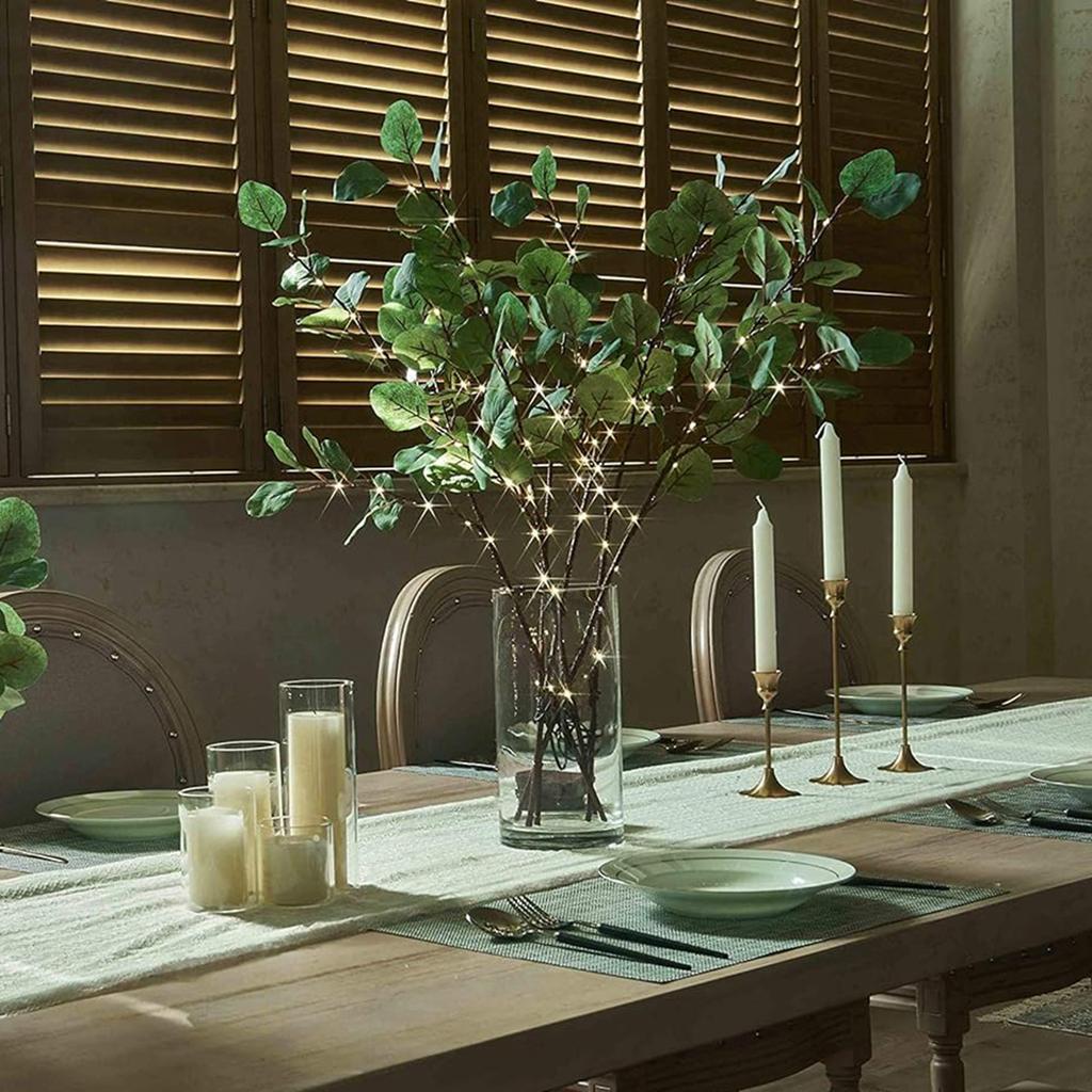 3in Leaf Decoration, Holiday Decoration With Light, Single Branch Cutting, Indoor Desktop Decoration