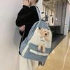 Rucsac drăguț cu urs de desene animate pentru fete, geantă de umăr antifurt de culoare contrastantă, geantă de școală versatilă pentru fete adolescente, rucsac de școală impermeabil