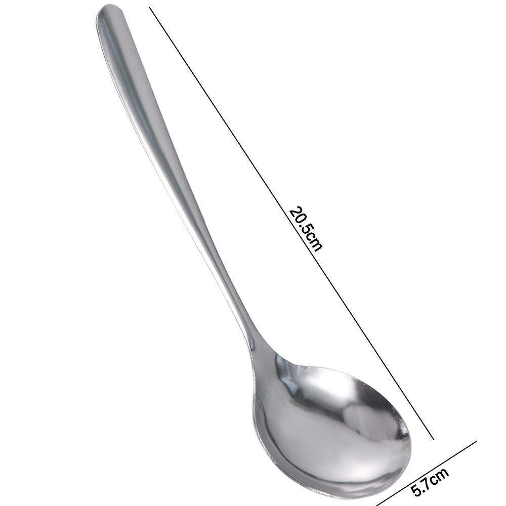 Thick-Handled Soup Spoon Durable Serving Spoons Easy-to-Clean Stainless Steel Spoons  Restaurant