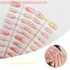 30Pcs DIY Nail Art Decoration Accessories Cat's Eye Macaroon Gradient Star False Nails Wearable Manicure
