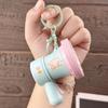 Cute Mini Record Player Keychains with Soothing Music Box Function for Music Lovers