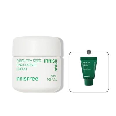 Green Tea Hyaluronic Acid Hydrating Cream Soothing Non-Sticky Moisture Cream 50ml