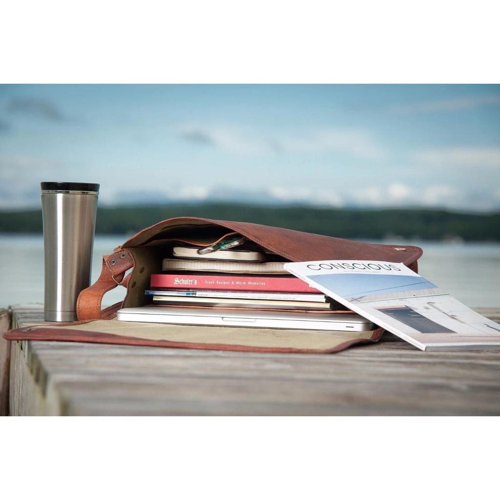 Leather Messenger New Vintage Bag Satchel Leather Men's Briefcase Laptop Bag