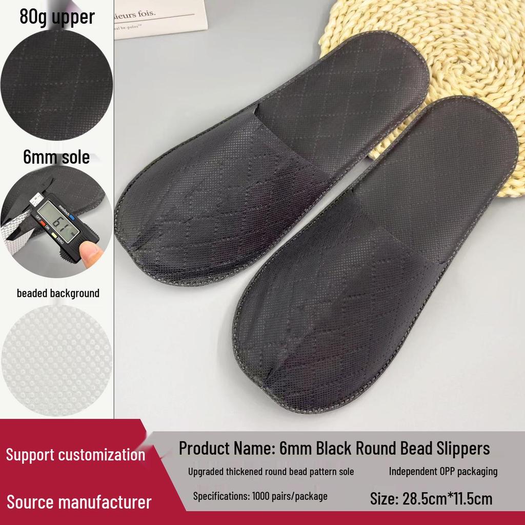 Verdickte Vlies-Einwegpantoffeln für Hotel, B&B, Zuhause, Gäste und Reisen - Waschbar