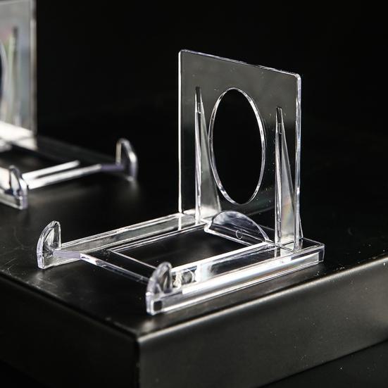 10Pcs Display Stand Adjustable Acrylic Plate Stand Set Transparent Picture Display Holders for Home Office
