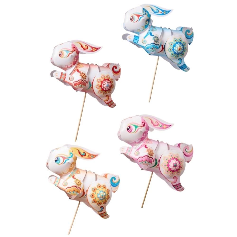Handmade Handheld Rabbit Lantern Flying Rabbit Mid-Autumn Festival Lantern  Kids Gift