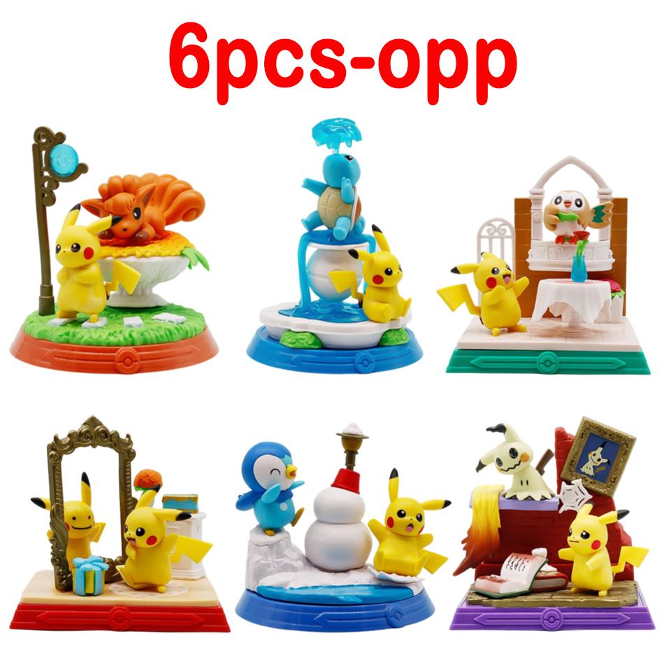 1-6pcs Pok É Mon Blind Box 30th Anniversary Commemorative Edition Pikachu Anime Models Desktop Decorations Pok É Mon Toys Gifts