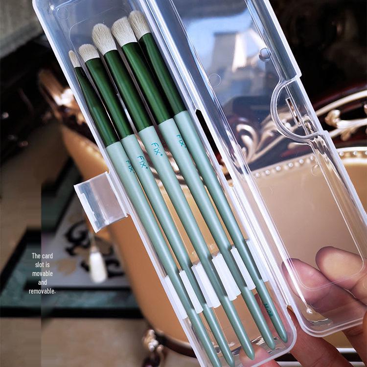 

Transparent Portable Storage Box for Makeup Brushes, Cutlery, Chopsticks, and Spoons Clasp