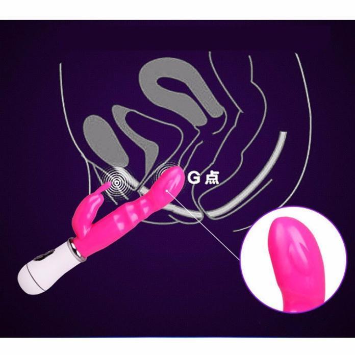 Waterproof Multispeed Rabbit Dildo Vibrator Double G-spot Massager Adult  Toy