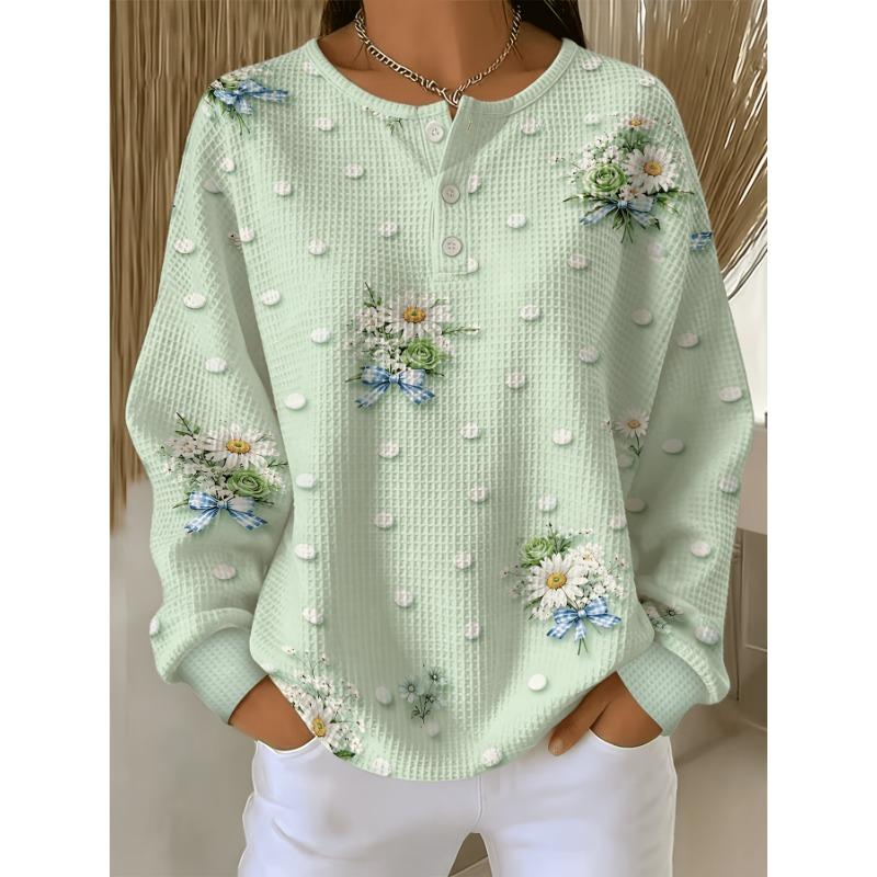 Women's Sweatshirt Little Daisy Fresh Healing Print