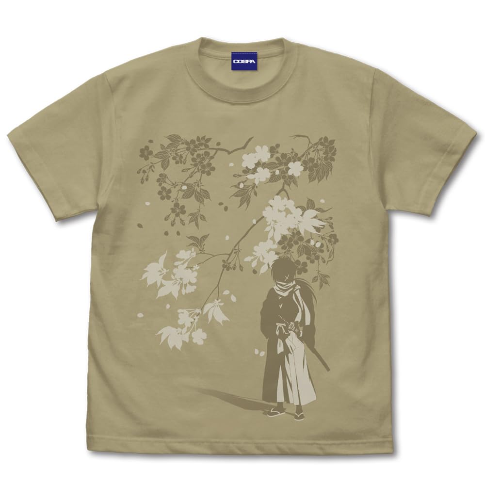 

[Official] Cospa TV Anime [Rurouni Kenshin - Meiji Swordsman Romantic Story] Original Illustration Himura Kenshin T-shirt SAND KHAKI L size