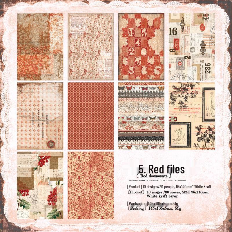 Yanji Material Retro Dream Series Collage Paper - DIY Journal Decoration Backgrounds