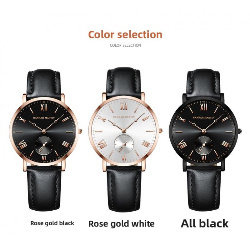 Neue Stil Uhr Zweieinhalb Zeiger Lässig Business Damen Lederarmband Armbanduhr Elegante Damenuhr