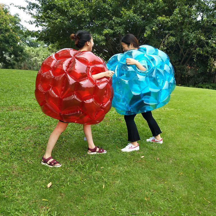 Red and Blue Inflatable PVC Bumper Ball for Kids – Zorb and Impact Toy Ball