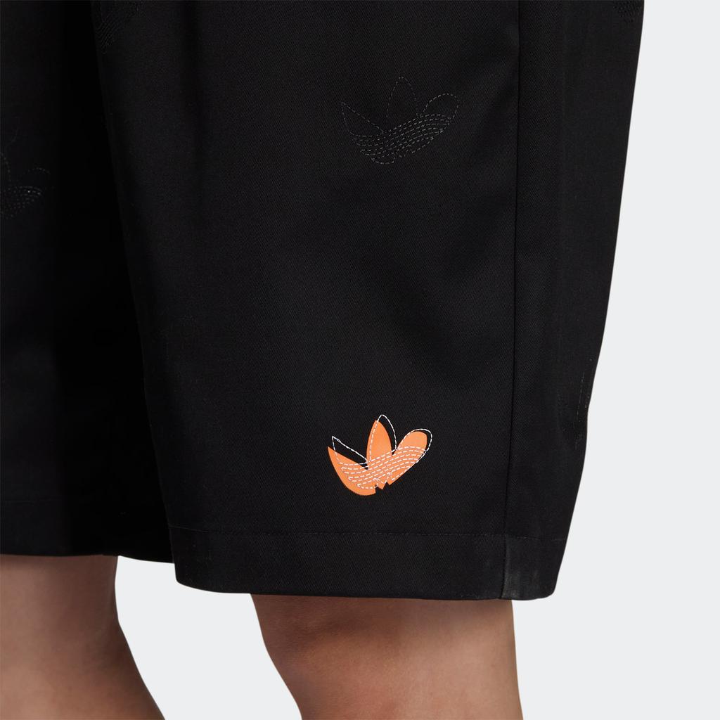 Adidas Originals Trefoil Solid Logo Print Drawstring Shorts Men Bottoms Black HS1912