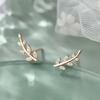 Fashionable and Luxurious Women's Leaf Branch Imitation Zircon Earring Earrings