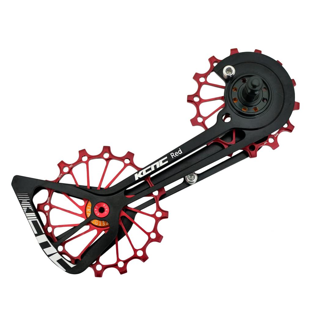 KCNC Road Oversize Pulley Wheel Cage For SRAM Red Force Rival SK2051 Mechanical, Red, KOT39-002R,