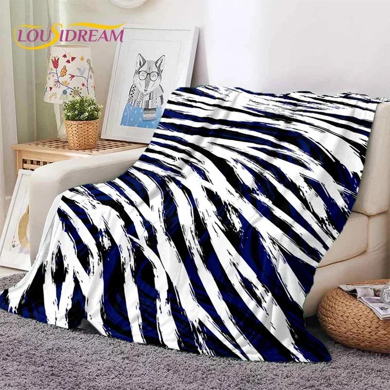 3D Colorful Zebra Stripe Leopard Tiger Soft Flannel Blanket for Bed Bedroom Sofa Picnic,Throw Blanket for Cover Outdoor Nap Gift