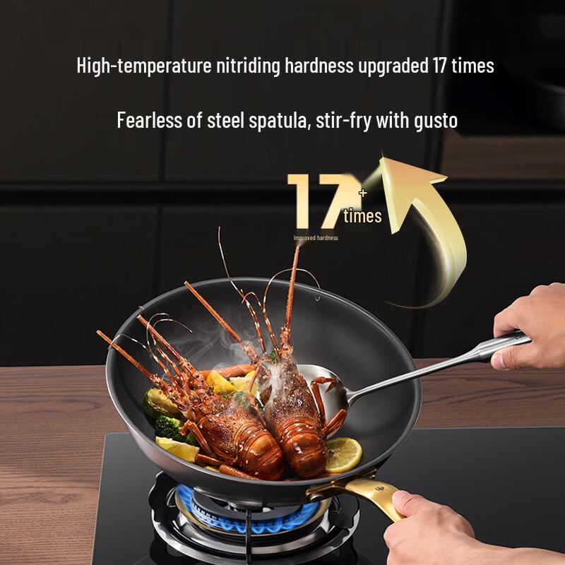 Three-Headed Eagle Pure Titanium Non-Stick Wok