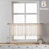 Bu Baba American Hollow Tassel Gauze Curtain for Bedroom Bay Window or Door, Finished Short Curtain.