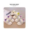 Children's Girls' Sneakers, Spring and Autumn Styles, Fashionable, Soft-soled, Non-slip L Labubu Little Girl's Casual White Shoes