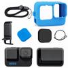 Silicone Case Set for GoPro Hero 12 11 10 9 Black Tempered Glass Screen Protector Protective Film Lens Cap Cover for Go Pro Case