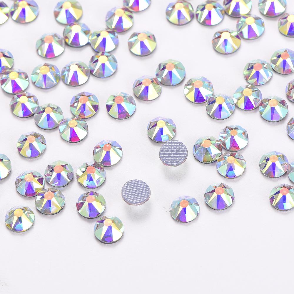 Strass Sewing Fabric Crystal Garment Hotfix Diamond Rhinestone Small Clear Flatback 70 Colors AB 8 Big and 8 Glass